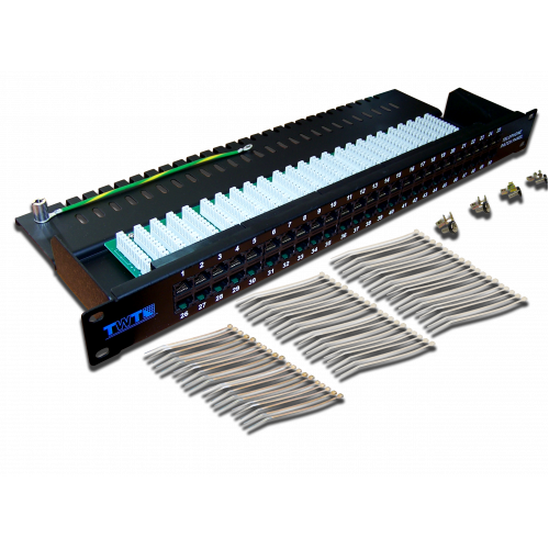 Патч-панель телефонная, 19", 1U, 50 портов RJ-45